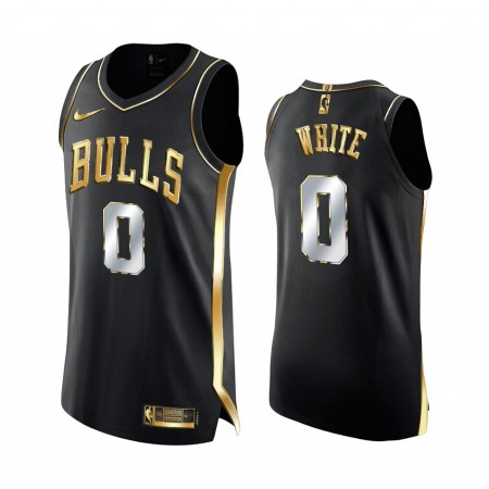 Maillot Basket Chicago Bulls Coby White 0 2020-21 Noir Golden Edition Swingman - Homme